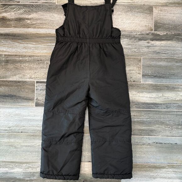 London Fog Black Kids Snow Pants Overalls with Cute Patches Pockets Adjustable - Picture 9 of 9